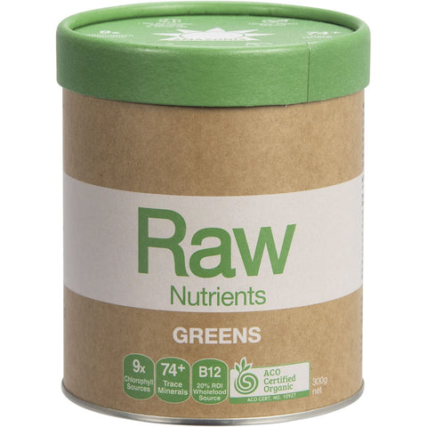 AMAZONIA Raw Nutrients Greens Mint & Vanilla Flavour 300g