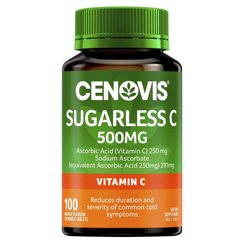 Cenovis Sugarless C 500mg Chewable Vitamin C 100 Tablets