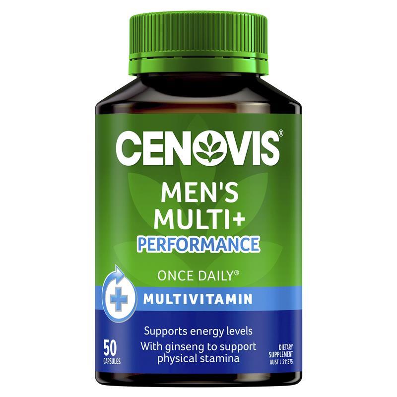 Cenovis Men's Multi + Performance - Once-daily Multivitamin - 50 Capsules