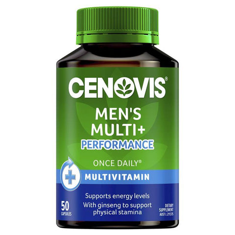 Cenovis Men's Multi + Performance - Once-Daily Multivitamin - 50 Capsules
