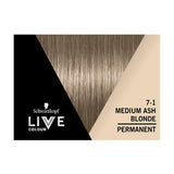 Schwarzkopf Live Salon Permanent 7.1 Medium Ash Blonde