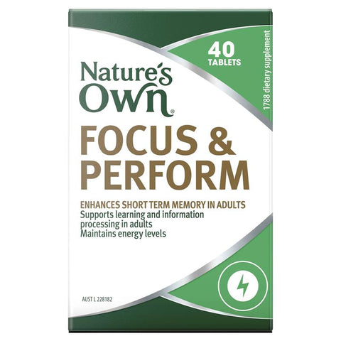 Nature's Own Focus & Perform 40 Tablets