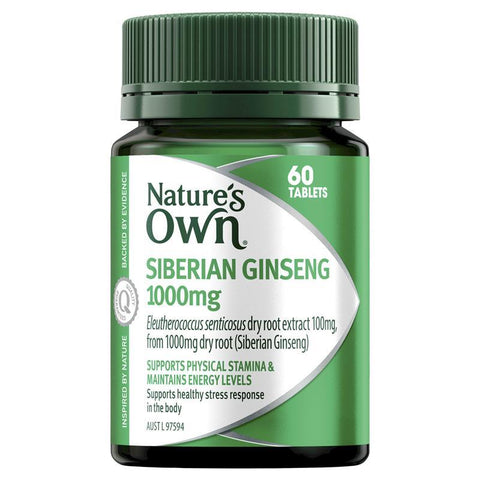 Nature's Own Siberian Ginseng 1000mg 60 Tablets