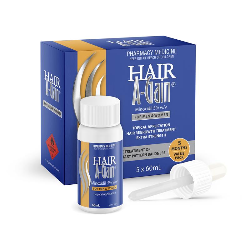 Hair A-Gain  5 x 60mL Pack