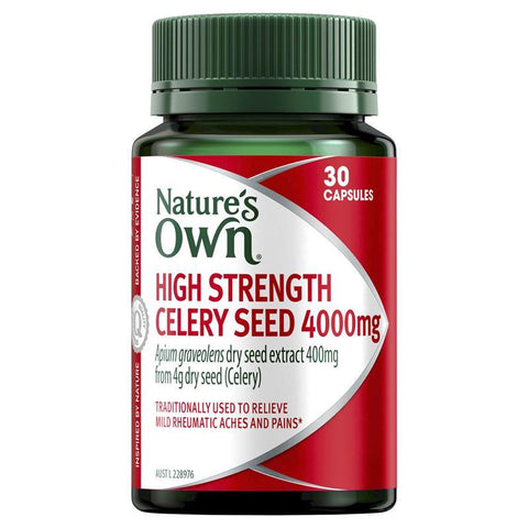 Nature's Own High Strength Celery Seed 4000mg 30 Capsules