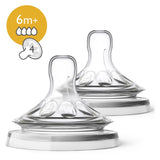 Avent Natural Teat Fast Flow 6 Months+ 2 Pack