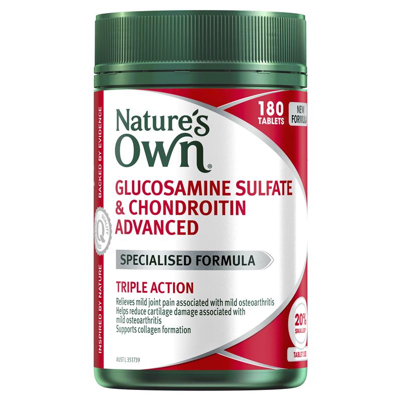 Nature's Own Glucosamine Sulfate & Chondroitin Advanced 180 Tablets