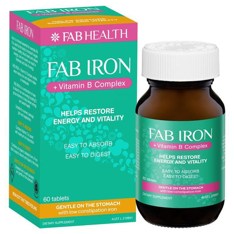 Fab Iron + Vitamin B Complx 60 Tablets