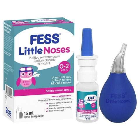 Fess Little Noses Saline Nose Spray + Aspirator 15ml