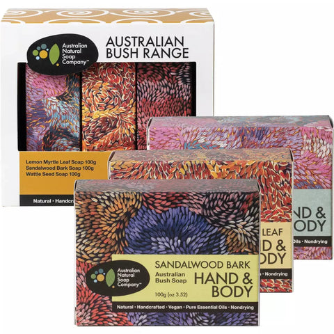 AUSTRALIAN NATURAL SOAP CO Curated Gift Australian Bush Range 3pk