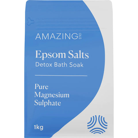 AMAZING OILS Epsom Salts Detox Bath Soak Pure Magnesium Sulphate 1kg