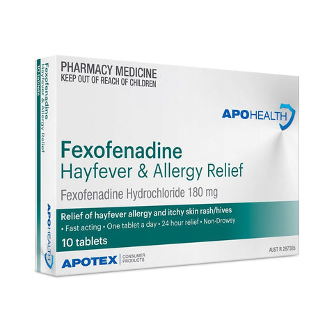 APOHEALTH Fexofenadine Tab 180mg 10 Tablets