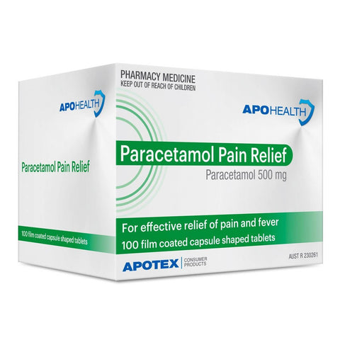 APOHEALTH Paracetamol Pain Relief 500mg 100 Tablets