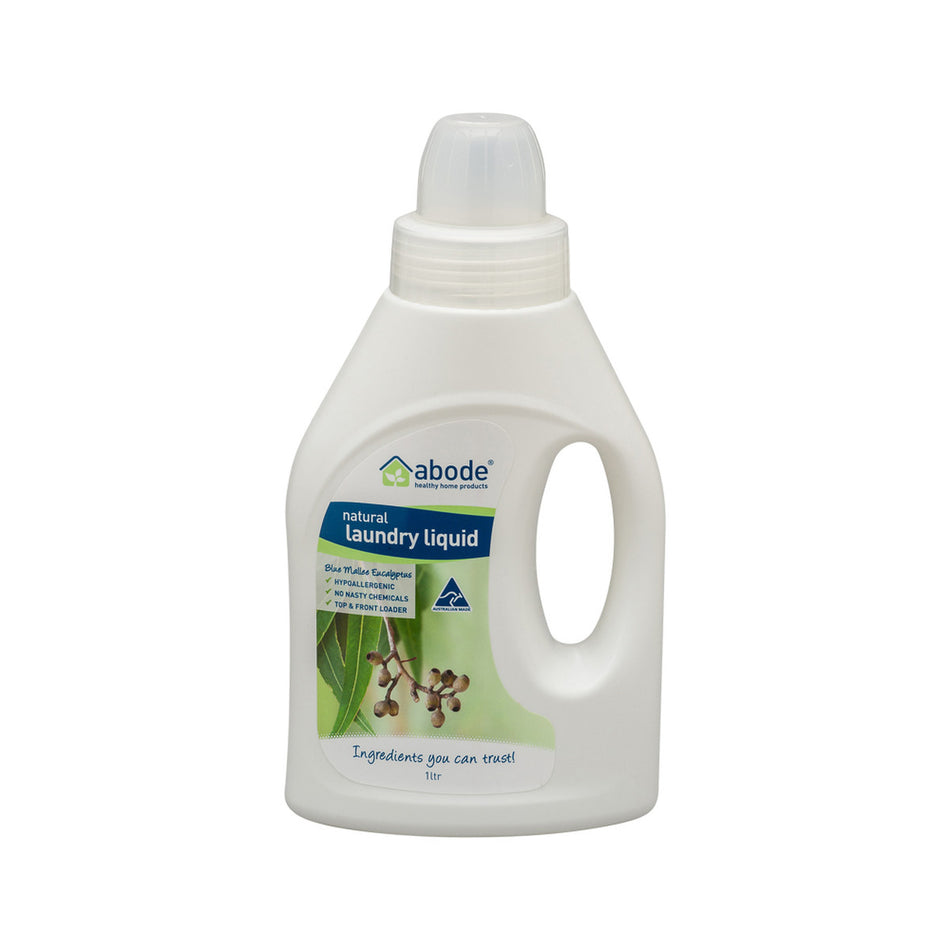Abode Laundry Liquid (Front & Top Loader) Blue Mallee Eucalyptus 1 Litre