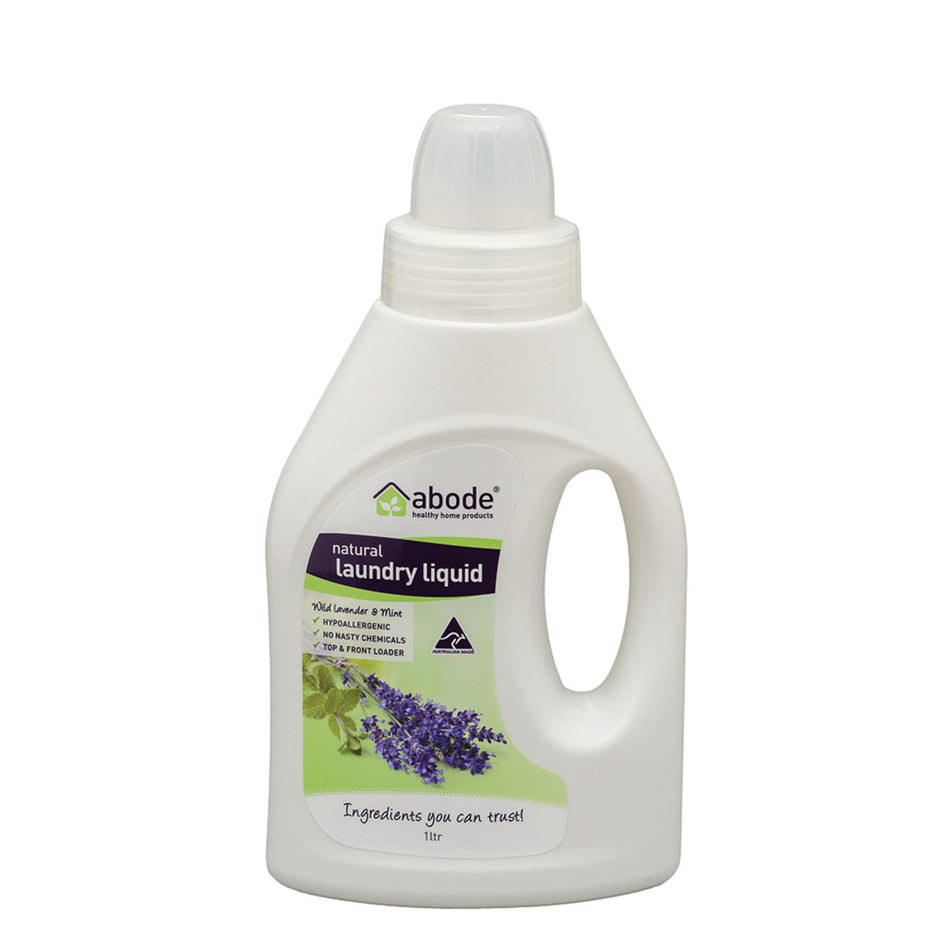 Abode Laundry Liquid (Front & Top Loader) Wild Lavender & Mint 1 Litre