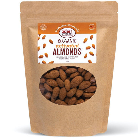 2die4 Live Foods Organic Activated Almonds 300g