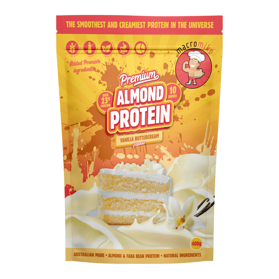 MACRO MIKE Premium Almond Protein Vanilla Buttercream 400g