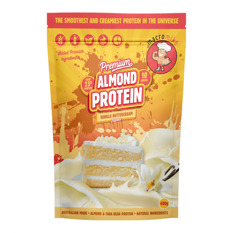 MACRO MIKE Premium Almond Protein Vanilla Buttercream 400g