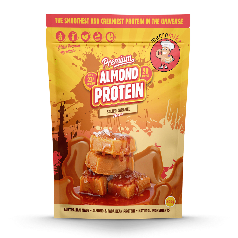 MACRO MIKE Premium Almond Protein Salted Caramel 800g