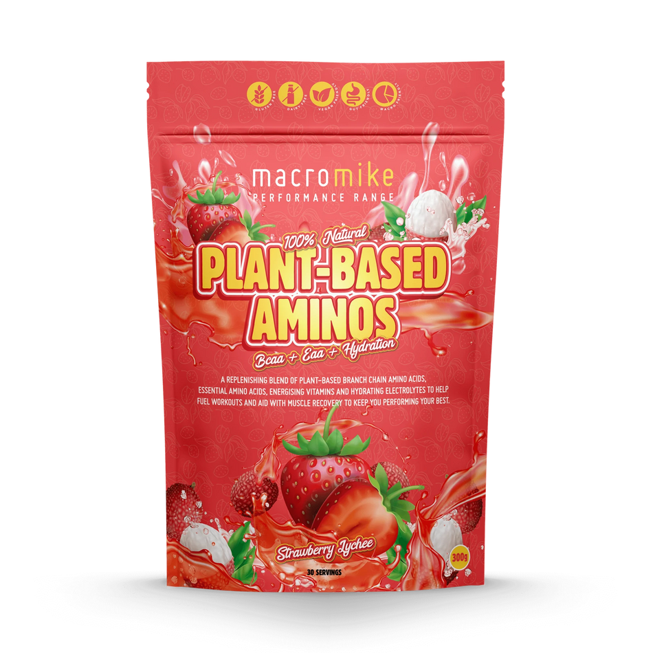 MACRO MIKE Plant-Based Aminos Strawberry Lychee 300g