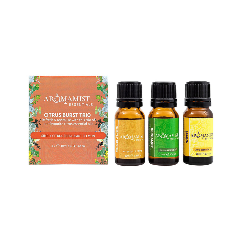 Aromamist Essentials Essential Oil Trio Citrus Burst 10ml X 3 Pack