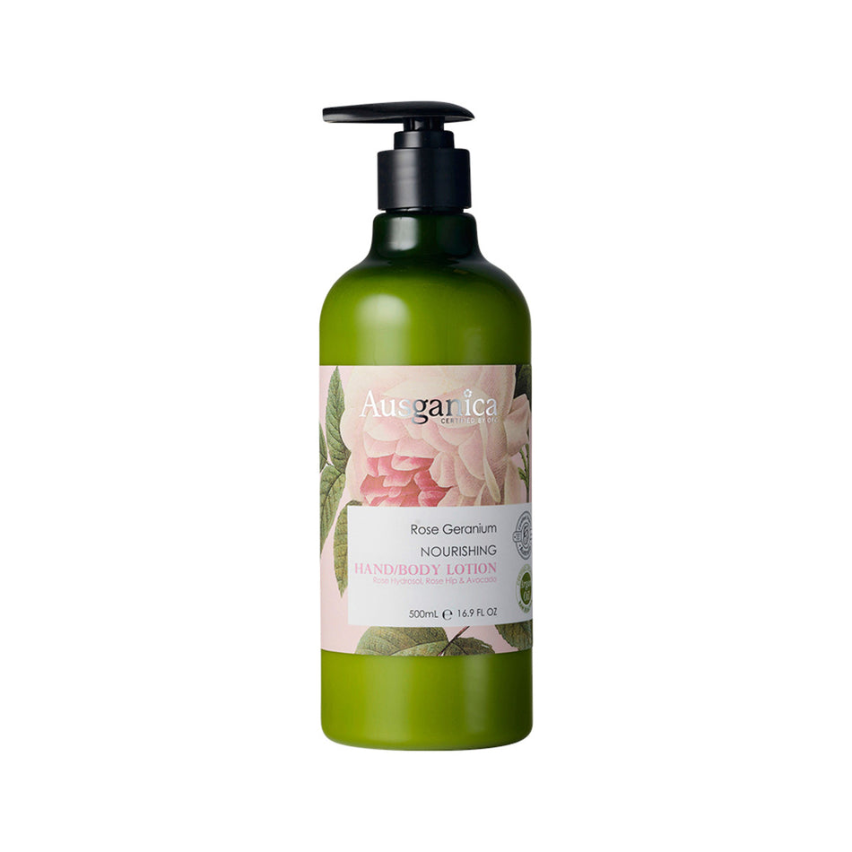 Ausganica Organic Rose Geranium Nourishing Hand/body Lotion 500ml