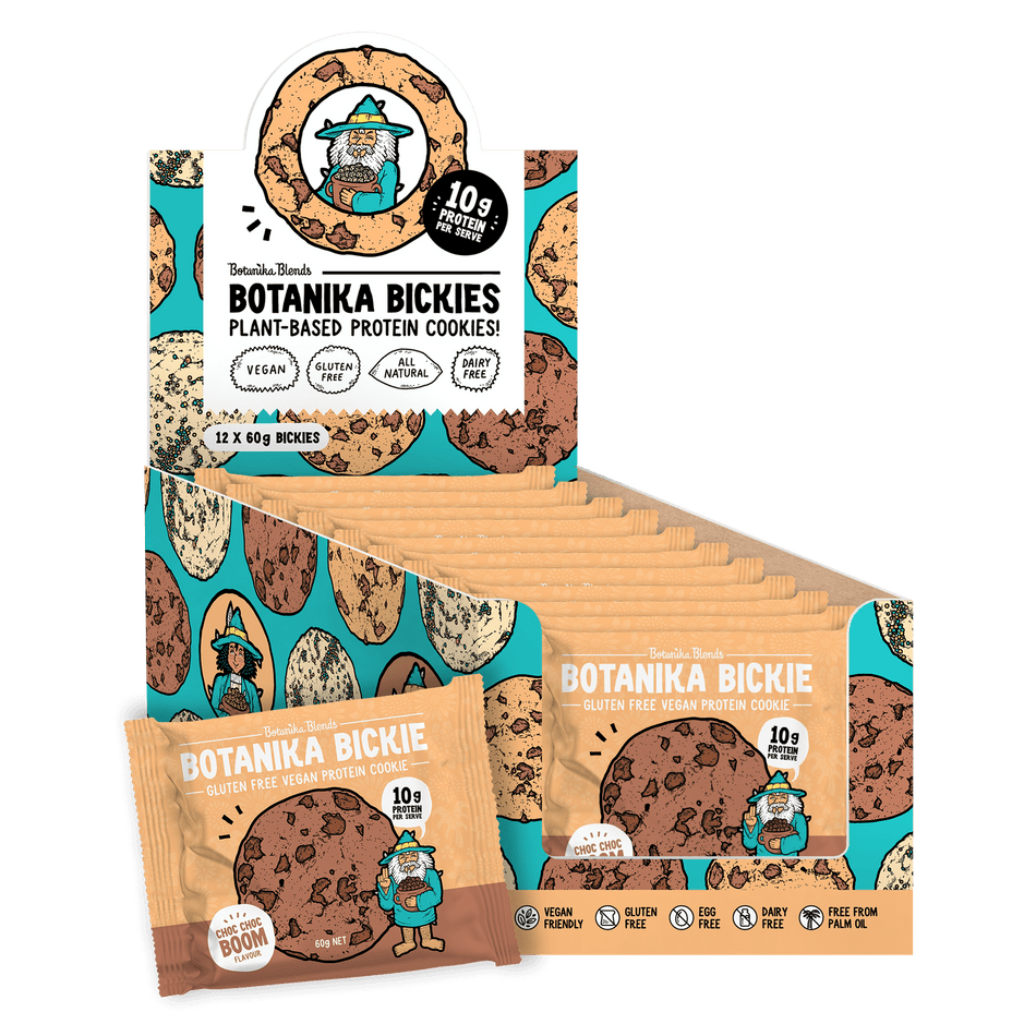 Botanika Blends Botanika Bickie Vegan Protein Cookie- Choc Choc Boom 60g 12 Pack