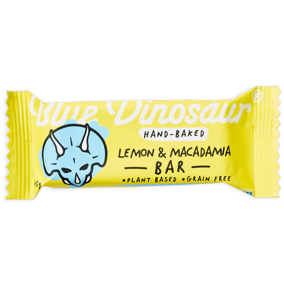 Blue Dinosaur Bar Lemon & Macadamia 45g (Pack of 12)