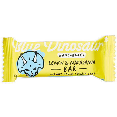 Blue Dinosaur Bar Lemon & Macadamia 45g (Pack of 12)