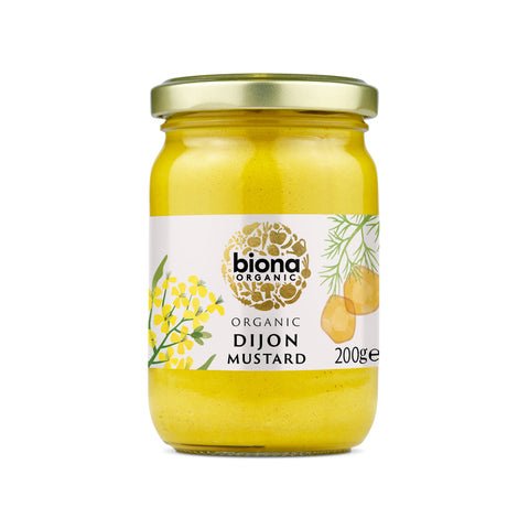Biona Organic Dijon Mustard 200g (Pack of 6)