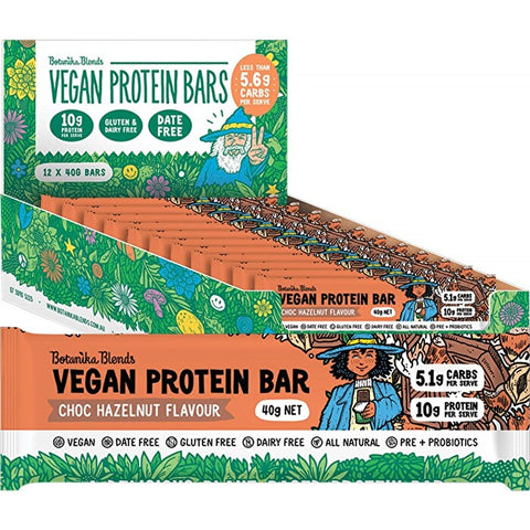 Botanika Blends Vegan Protein Bars Choc Hazelnut 40g 12 Pack