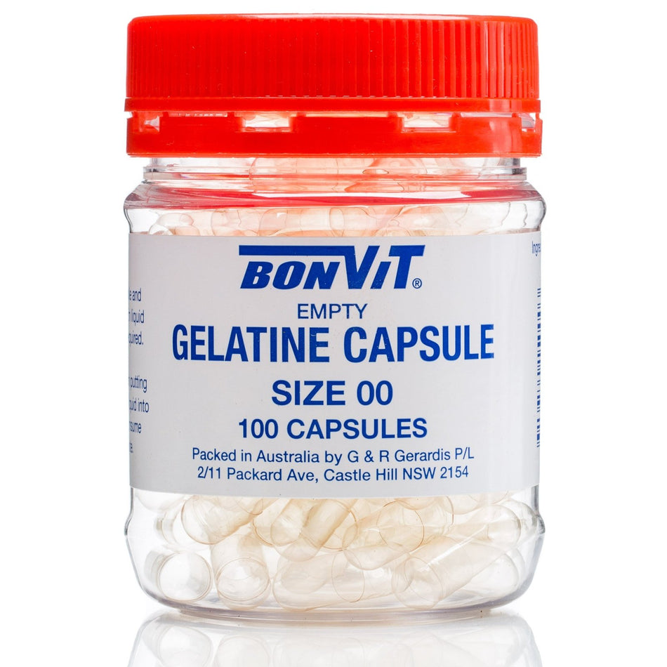 Bonvit Gelatine Capsules 00 Size 100c