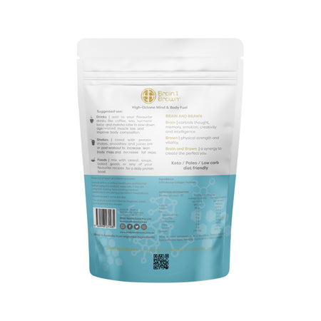Brain and Brawn Optimal Body Collagen Protein 100% Bovine Collagen Peptides Unflavoured 300g
