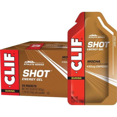 CLIF Shot Energy Gel Mocha (50mg Caffeine) 34g 24PK