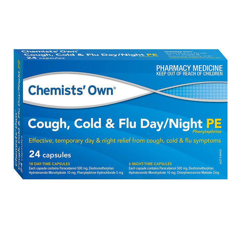 Chemists’ Own Cough, Cold & Flu Day & Night PE 24 Caps