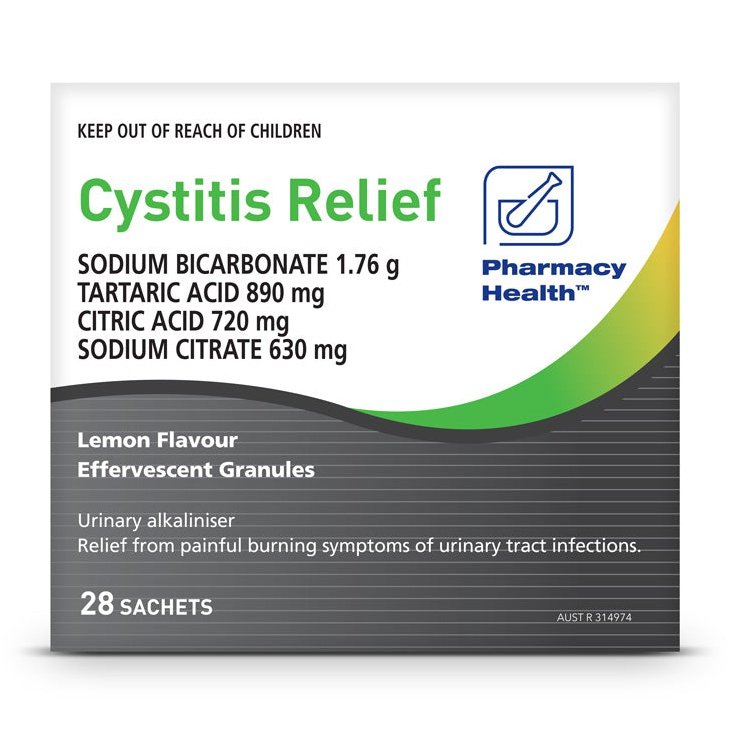 Buy PHarmacy Health CYSTITIS RELIEF 28 SACHETS LEMON Online at