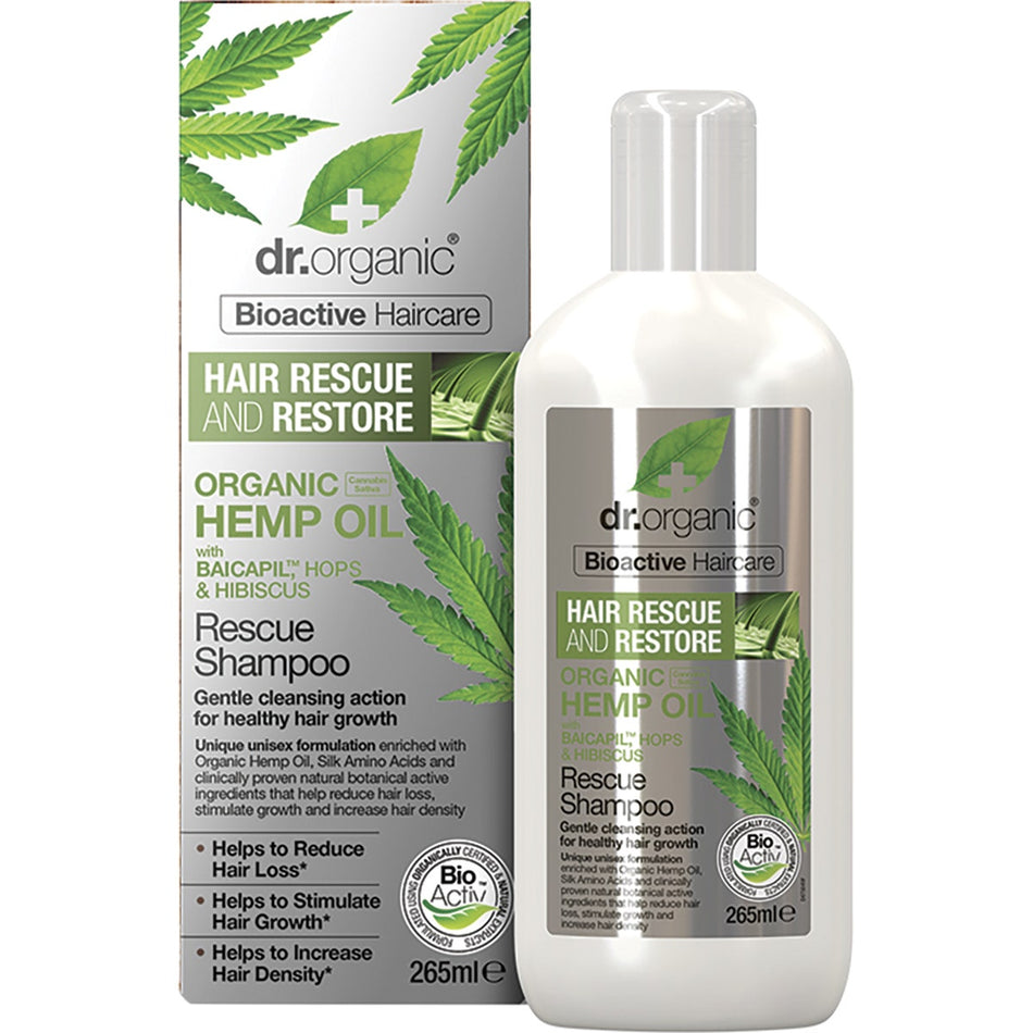 DR ORGANIC Rescue & Restore Shampoo Organic Hemp Oil 265ml