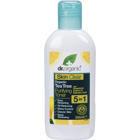 DR ORGANIC Purifying Toner Skin Clear - Organic Tea Tree 200ml