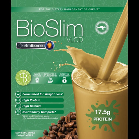BioSlim VLCD Shake SlimBiome Espresso 12x46g