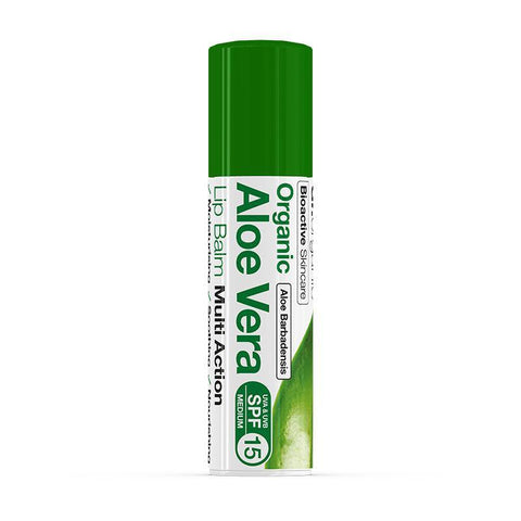 DR ORGANIC Lip Balm - SPF 15 Organic Aloe Vera 5.7ml