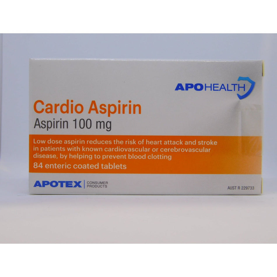 Apohealth Cardio Aspirin 100mg 84 Tablets