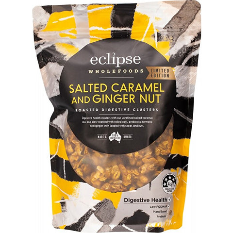 ECLIPSE ORGANICS Roasted Digestive Clusters Salted Caramel & Ginger Nut 450g