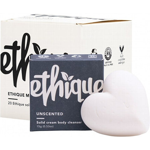 ETHIQUE Solid Cream Body Cleanser (Mini) Unscented 15g 20PK