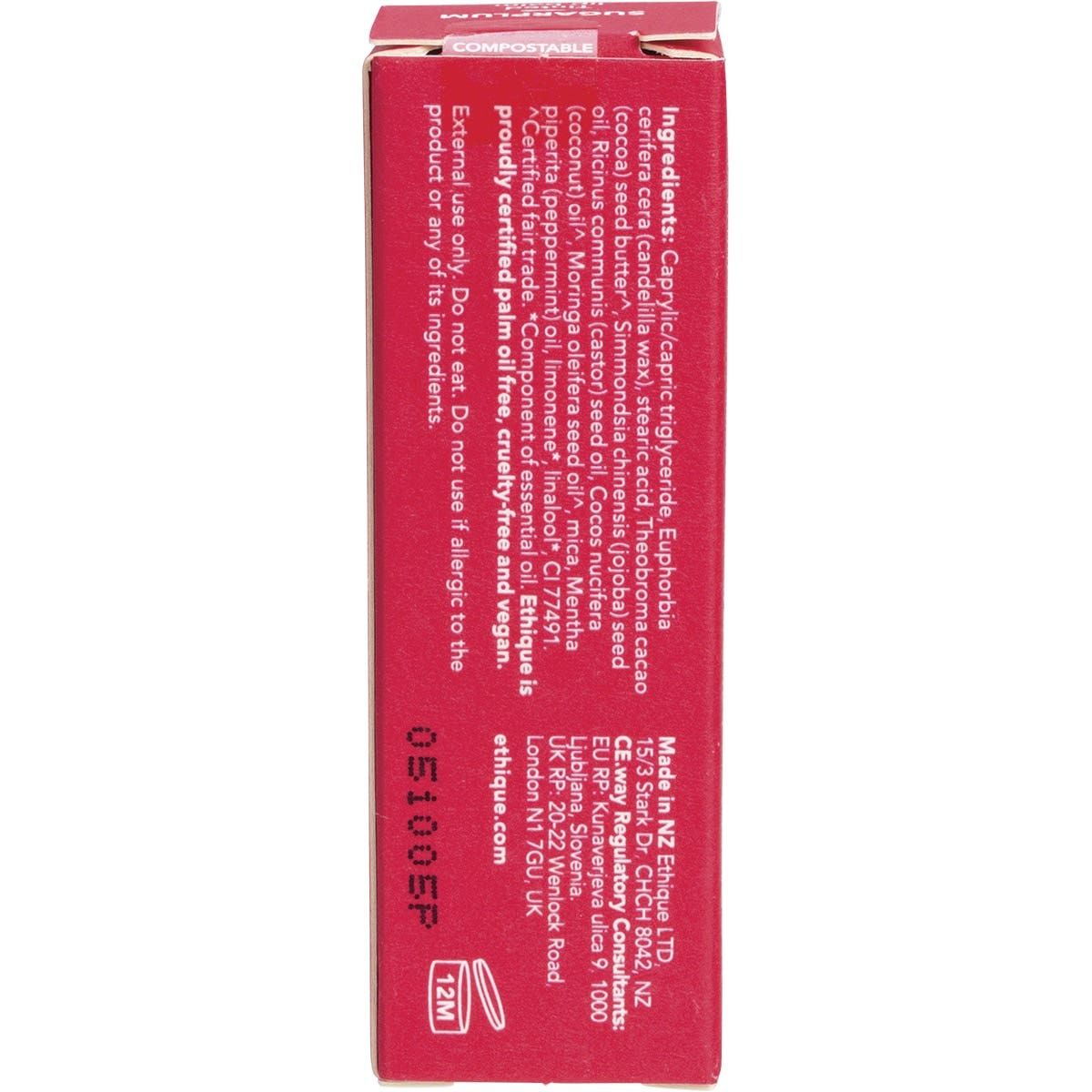 ETHIQUE Lip Balm Sugarplum - Tinted 9g