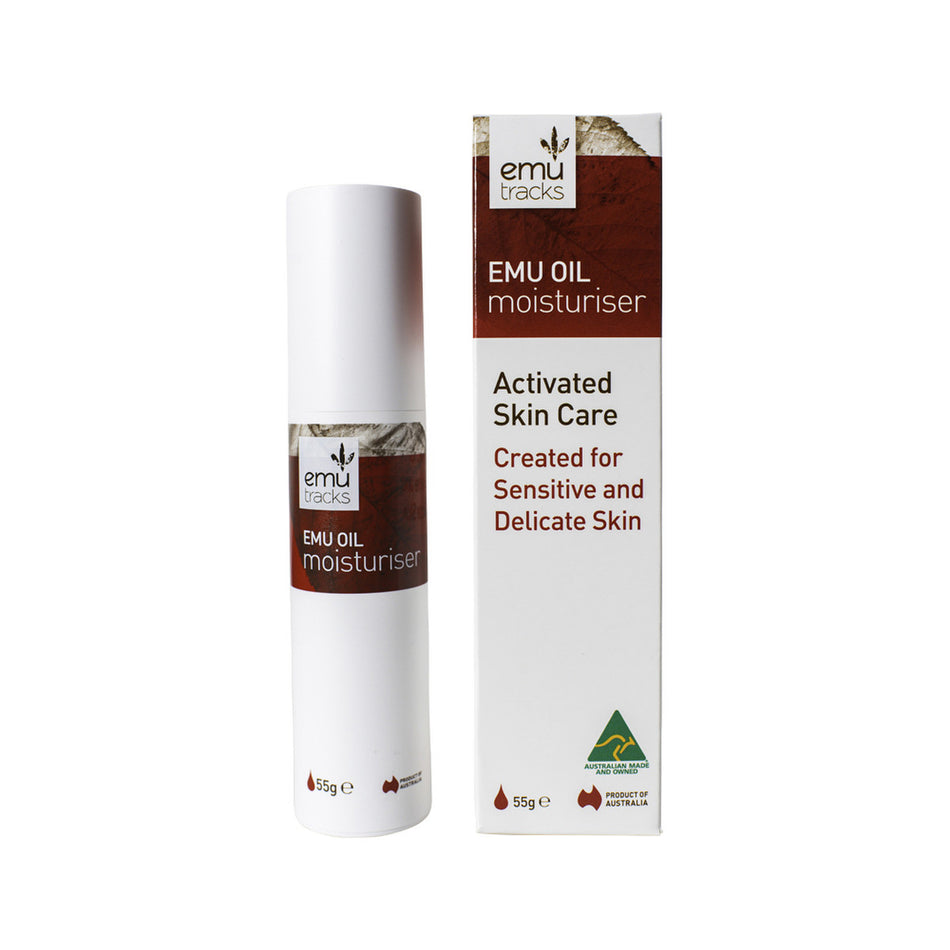 Emu Tracks Emu Oil Moisturiser (Activated Skin Care for Sensitive & Delicate Skin) 55g