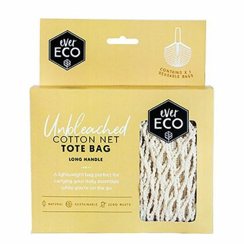 EVER ECO Tote Bag - Long Handle Organic Cotton Net 1