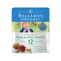 Bellamy's Organic Pear and Apple Snacks 20g