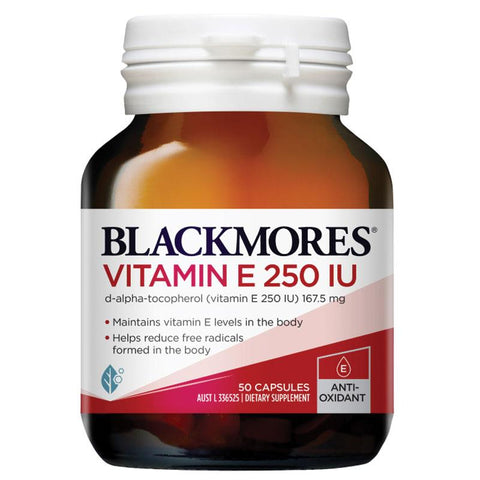 Blackmores Vitamin E 250IU Cholesterol Health 50 Capsules