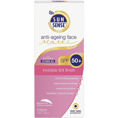 Ego Sunsense Anti-Ageing Face Matte Invisible Tint Finish SPF 50+ 100ml