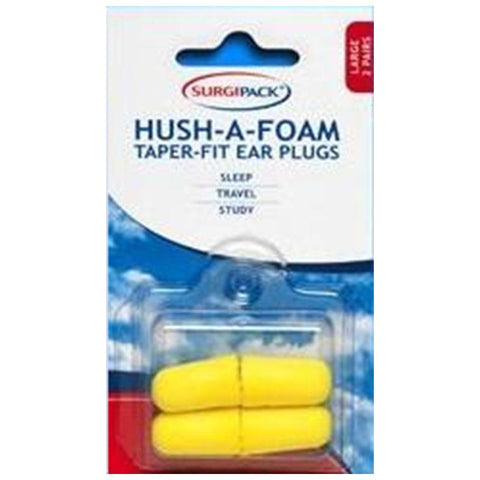 Surgipack 6953 Ear Plugs Hush Taper Large 2 pair